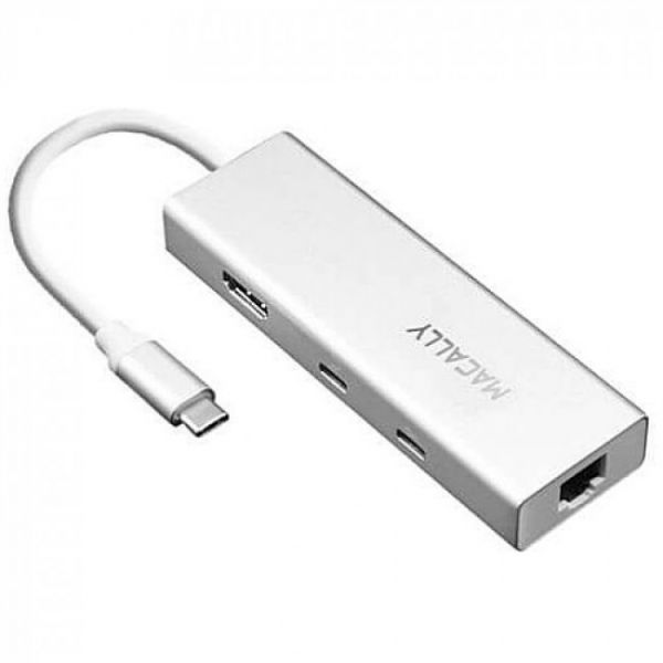 Адаптер Macally USB-C to 2x USB-A/USB-C/4K HDMI/Ethernet UCDOCK