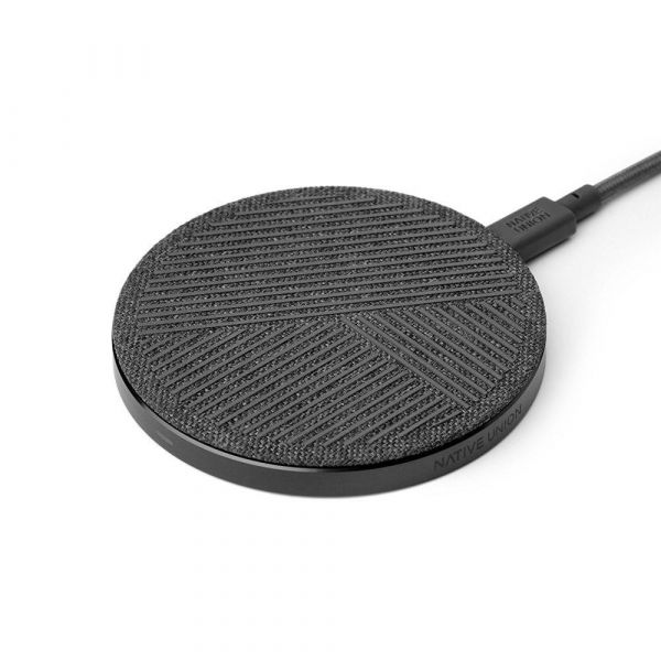 Беспроводное зарядное устройство - Native Union Drop Wireless Charger Fabric Slate (DROP-GRY-FB-NP)
