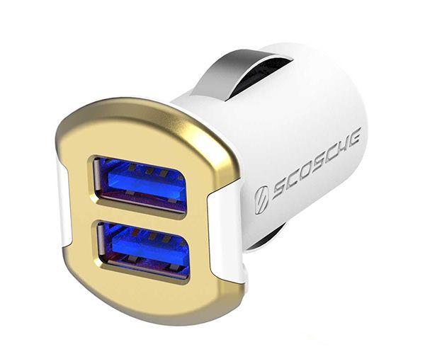 Автомобильное зарядное устройство Scosche ReVolt Dual USB 12W - Gold (USBC242MGD)