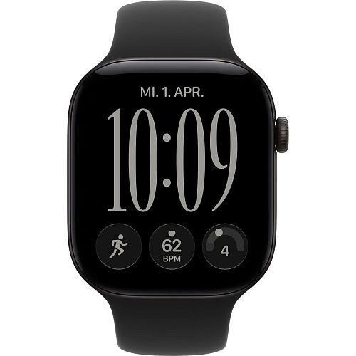 Apple Watch Series 12 GPS 42mm Black Aluminum Case with Black Sport Band S/M (MJEA4)