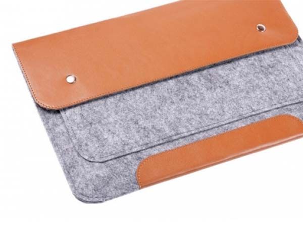 Чехол-конверт на кнопках Gmakin для MacBook Air 13" и Pro 13" Brown (GM02)