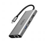 Адаптер WIWU Alpha [A11312H] 11in1 USB-C to USB-C+3xUSB3.0+SD/Micro SD+VGA+2xHDMI+RJ45+3.5mm (Grey)