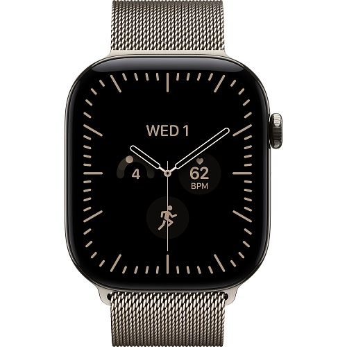 Apple Watch Series 12 LTE 46mm Natural Titanium Case with Natural Milanese Loop M/L (MJGQ4)