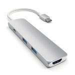 Хаб Satechi Aluminum Type-C Slim Multi-Port Adapter 4K Silver (ST-CMAS)