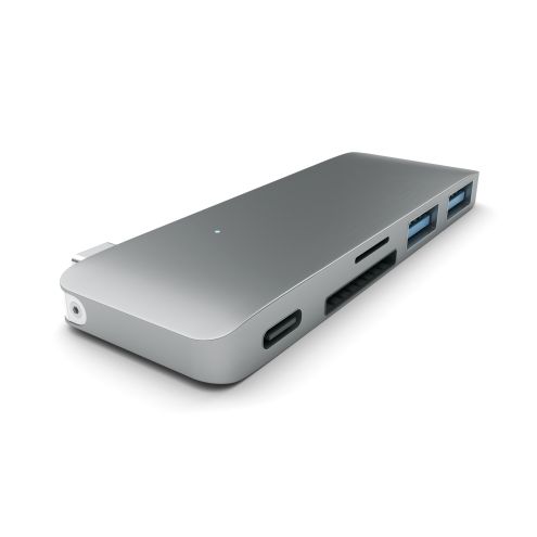 Хаб Satechi Type-C USB 3.0 Pass-through Hub Space Gray (ST-TCUPM)