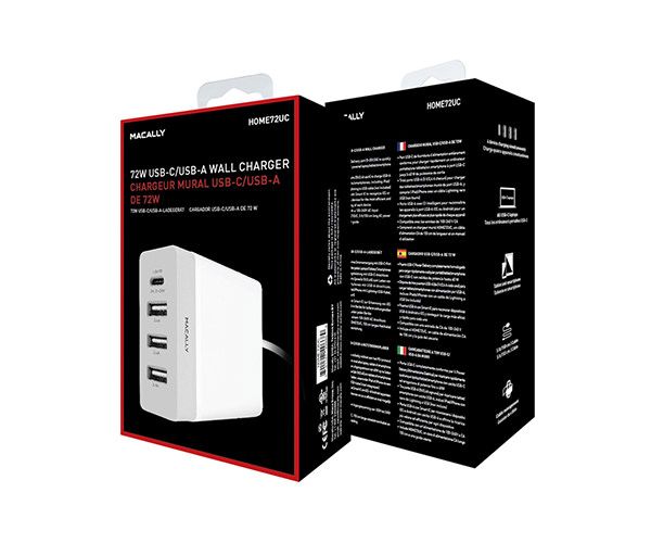 Сетевое зарядное устройство - Macally HOME72UC-EU