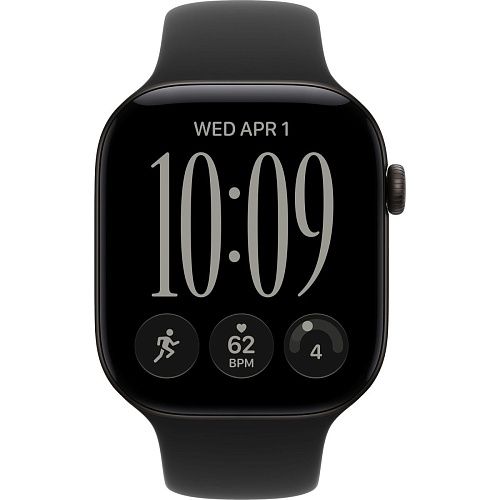 Apple Watch Series 12 GPS 46mm Black Aluminum Case with Black Sport Band M/L (MJEL4)
