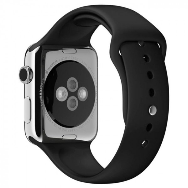 Ремінець Apple Watch 42/44mm Sport Band (S/M & M/L) Black OEM