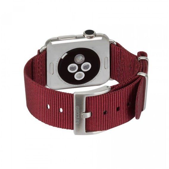 Ремінець для Apple Watch 38/40mm - Incase Nylon Nato Band - Deep Red (INAW10011-DRD)