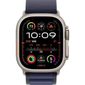 Apple Watch Ultra 2 GPS + Cellular 49mm Natural Titan. Case w. Navy Alpine Loop - L (MYT33+MXN03)