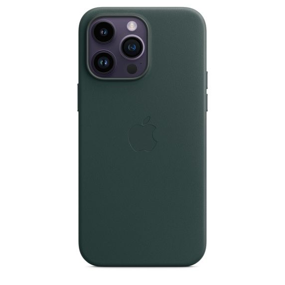 Чехол-накладка для iPhone 14 Pro - Leather Case with MagSafe (Forest Green)