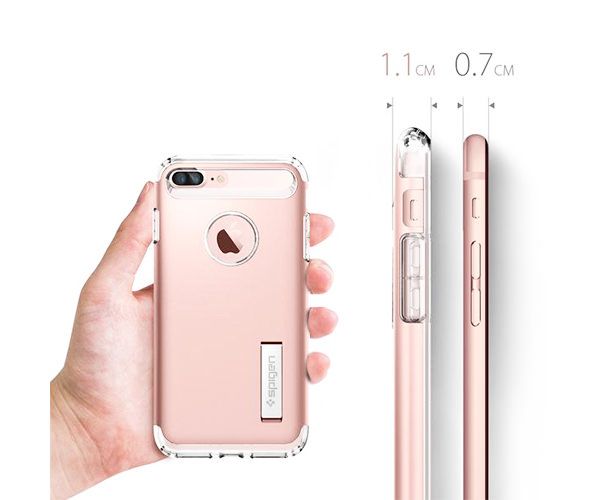 Чохол-накладка для  iPhone 7 Plus/8 Plus - Spigen Slim Armor - Rose Gold (SGP-043CS20311)