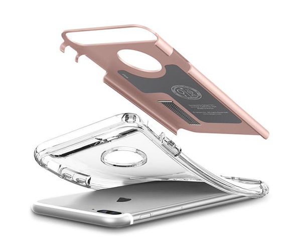Чохол-накладка для  iPhone 7 Plus/8 Plus - Spigen Slim Armor - Rose Gold (SGP-043CS20311)