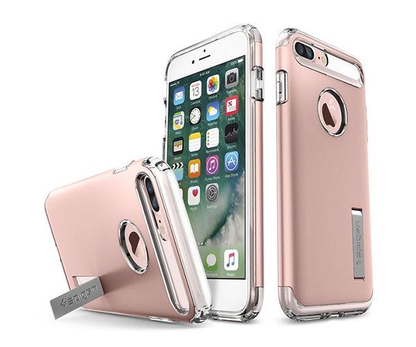 Чохол-накладка для  iPhone 7 Plus/8 Plus - Spigen Slim Armor - Rose Gold (SGP-043CS20311)