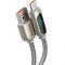 Кабель Baseus Display Fast Charging Type-C 5A (1m) - Silver (CATSK-0S)