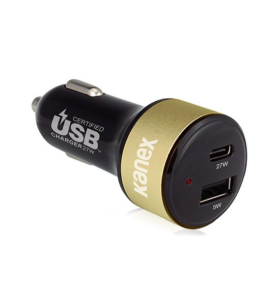Автомобильное зарядное устройство Kanex CLA USB-C & USB-A PD Charger (K161-1282)