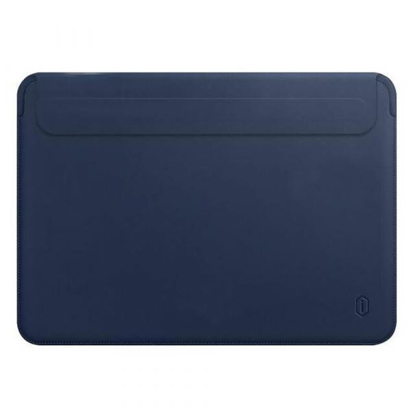 Чехол-карман для MacBook Air 13,3 - WIWU Skin Pro Slim Stand Sleeve Leather - Navy Blue