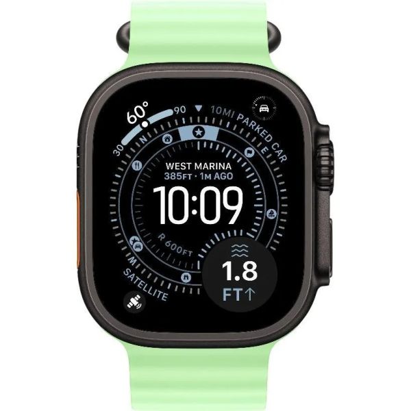 Apple Watch Ultra 3 LTE 49mm Black Tit. Case w. Neon Green O. Band (MF254+MGCL4)