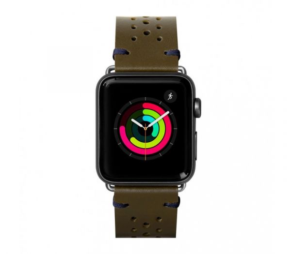 Ремешок из кожи Laut HERITAGE для Apple Watch 42/44 мм - Olive LAUT_AWL_HE_GN