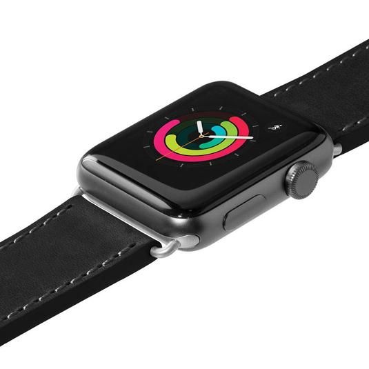 Ремешок из кожи Laut SAFARI для Apple Watch 42/44 мм - Black (LAUT_AWL_SA_BK)