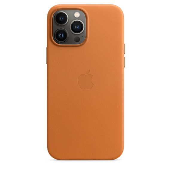 Чехол-накладка для iPhone 14 Pro Max - Leather Case with MagSafe (Golden Brown)