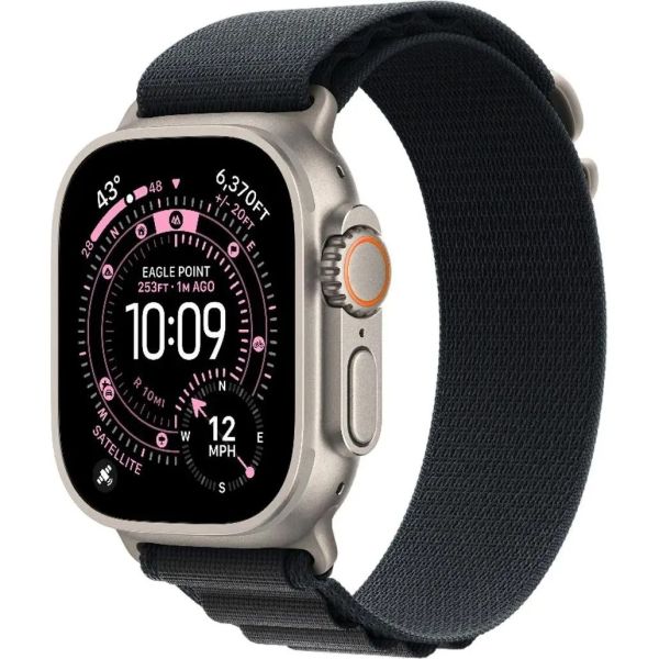 Apple Watch Ultra 3 LTE 49mm Natural Tit. Case w. Black Alpine Loop - Small (MF1V4+MFTE4)