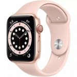 Apple Watch Series 6 LTE 44mm Gold Aluminum Case with Pink Sand Sport Band (M07G3)