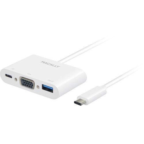 Адаптер мультипорт 3 в 1 Macally USB-C to VGA (UCVGA)