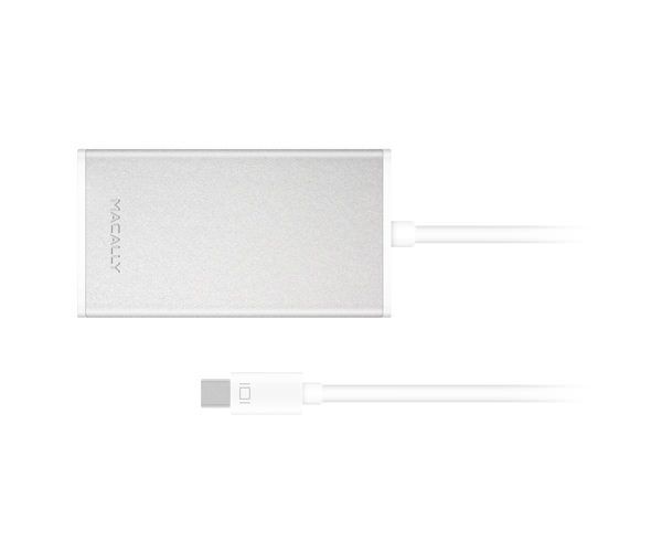 Адаптер Macally Mini DisplayPort to 3-in1 DVI/HDMI/VGA 4K - White (MD-3N1-4K)