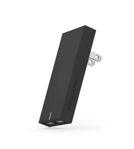 Сетевое зарядное устройство Native Union Smart Charger 2-Port USB Fabric Slate (SMART-2-GRY-FB-INT)