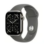 Apple Watch Series 11 GPS + Cellular 42mm Natural Tit. Case w. Stone Gray Sport Band - S/M (MF8M4)