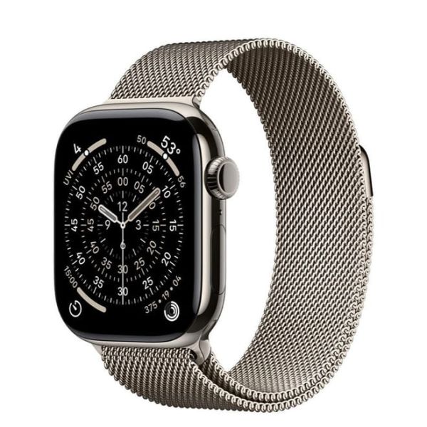 Apple Watch Series 11 LTE 42mm Natural Tit. Case w. Natural Milanese Loop (MF8P4)