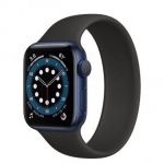 Apple Watch Series 6 40mm Blue Aluminum Case with Black Solo Loop (MG2A3)