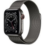 Apple Watch Series 6 LTE 40mm Graphite Stainless Steel Case with Graphite Milanese Loop (MG2U3)