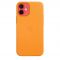 Чехол-накладка для iPhone 12 mini - Apple Leather Case with MagSafe - California Poppy (MHK63)