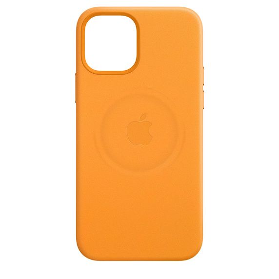Чехол-накладка для iPhone 12 mini - Apple Leather Case with MagSafe - California Poppy (MHK63)