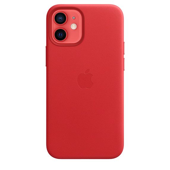 Чехол-накладка для iPhone 12 mini - Apple Leather Case with MagSafe - (PRODUCT)RED (MHK73)