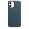 Чехол-накладка для iPhone 12 mini - Apple Leather Case with MagSafe - Baltic Blue (MHK83)