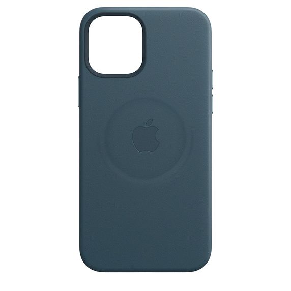 Чехол-накладка для iPhone 12 mini - Apple Leather Case with MagSafe - Baltic Blue (MHK83)