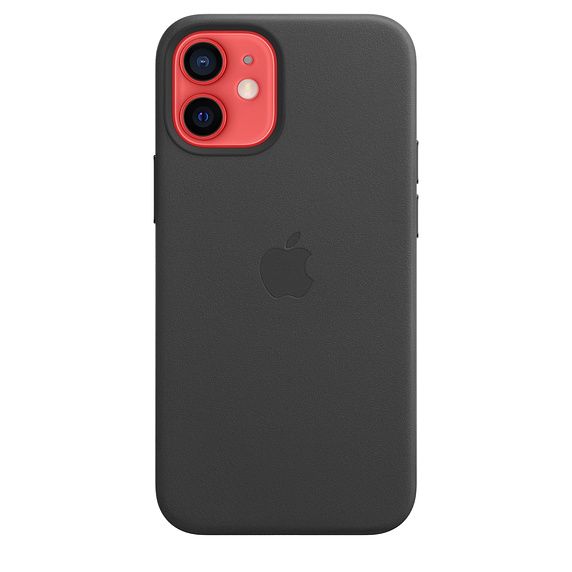 Чехол-накладка для iPhone 12 mini - Apple Leather Case with MagSafe - Black (MHKA3)