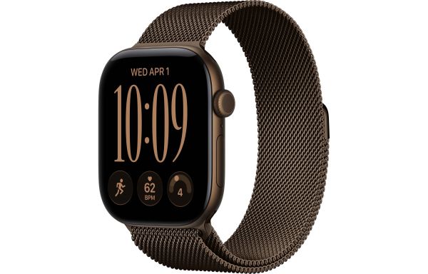 Apple Watch Series 12 GPS 46mm Dark Bronze Aluminum Case with Dark Bronze Milanese Loop M/L (MKD84)