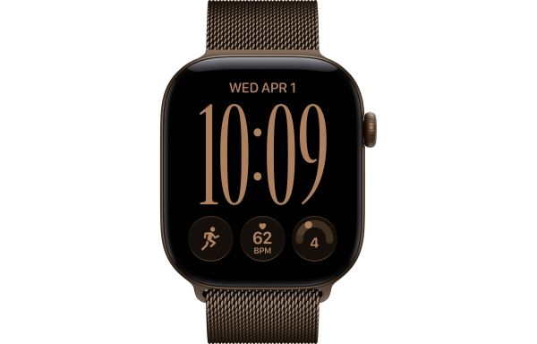 Apple Watch Series 12 GPS 46mm Dark Bronze Aluminum Case with Dark Bronze Milanese Loop M/L (MKD84)