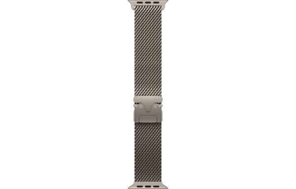 Apple Watch Ultra 4 Natural Titanium Case with Natural Titanium Milanese Loop - Large (MJAA4)