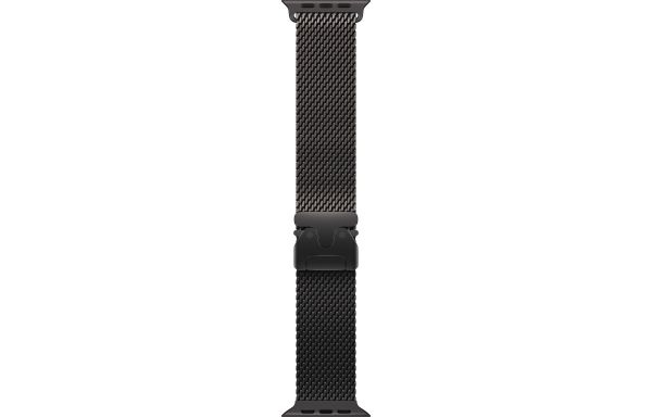 Apple Watch Ultra 4 Black Titanium Case with Black Titanium Milanese Loop - Large (MJAX4)