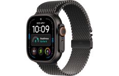 Apple Watch Ultra 4 Black Titanium Case with Black Titanium Milanese Loop - Small (MJAU4)