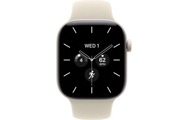 Apple Watch Series 12 GPS + Cellular 42mm Pearl White Ceramic Case with Sand Sport Band M/L (MJGX4)