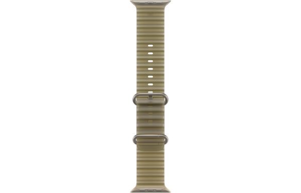 Apple Watch Ultra 4 Natural Titanium Case with Translucent Kelp Ocean Band (MJCR4+MK7M4)
