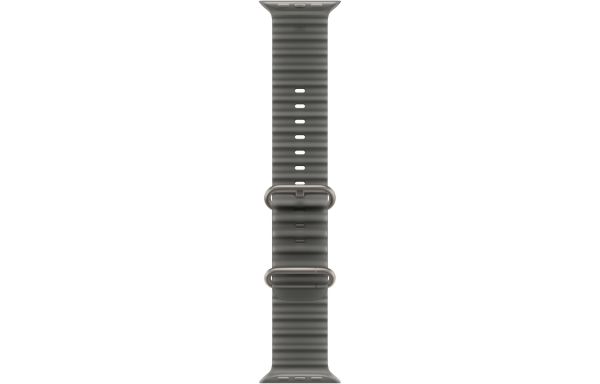 Apple Watch Ultra 4 Natural Titanium Case with Translucent Black Ocean Band (MJCR4+MK7P4)