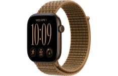 Apple Watch Series 12 GPS 46mm Dark Bronze Al Case with Light Umber Plaid Sport Loop (MJFW4+MK894)