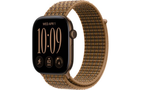 Apple Watch Series 12 GPS 46mm Dark Bronze Al Case with Light Umber Plaid Sport Loop (MJFW4+MK894)